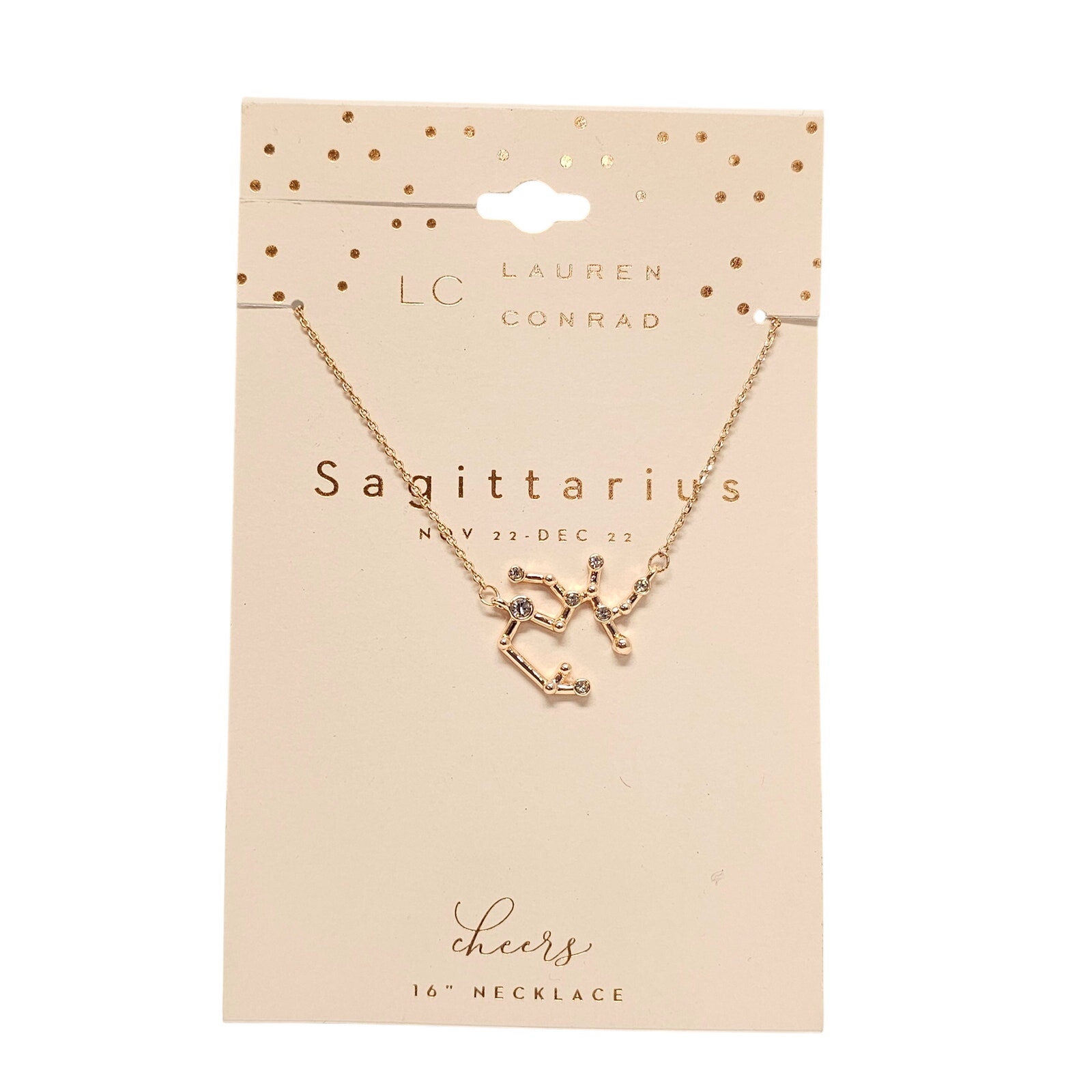 Sagittarius Constellation Pendant Necklace 16in Gold Tone Lc Lauren Conrad